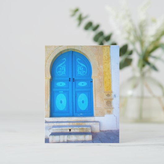 青いドア ポストカード (スタンド正面)