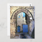 青いドア ポストカード (正面/裏面)