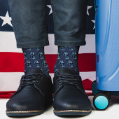  青いドクロ 怖い かっこいい ユニークなゴothic ハロウィン ソックス