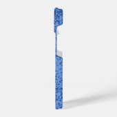 青いドットのカオス iPhoneケース (左側面)