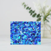 青いドットポストカード ポストカード (スタンド正面)