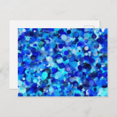 青いドットポストカード ポストカード (正面/裏面)