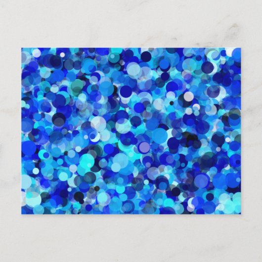 青いドットポストカード ポストカード (正面)