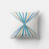 青いドット クッション (正面)