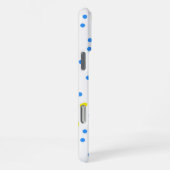 青いドット iPhoneケース (右側面)