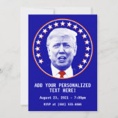 青いドナルド・トランプ大統領 招待状 (正面)