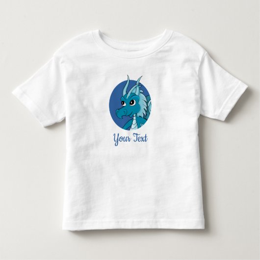 青いドラゴンのアートTシャツ トドラーTシャツ (正面)