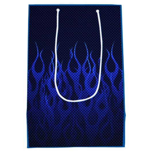 青いドラゴンのクロムはカーボン繊維の炎を好みます ミディアムペーパーバッグ (裏面)