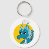 青いドラゴンの漫画 キーホルダー (裏面)