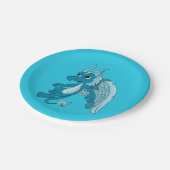 青いドラゴンの漫画 ペーパープレート (アングル)