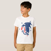 青いドラゴンの青年Tシャツ Tシャツ (正面フル)