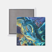 青いドラゴンの騎手 マグネット (正面/裏面)