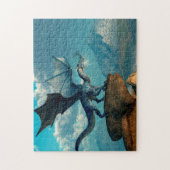 青いドラゴン ジグソーパズル (縦)