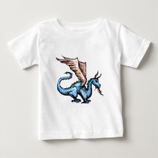 青いドラゴン ベビーTシャツ (正面)