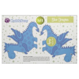青いドラゴン-容易なDIYのプロジェクト--を切って下さい及び縫って下さい ファブリック