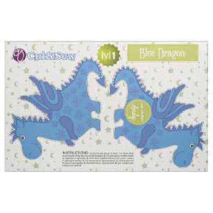 青いドラゴン-容易なDIYのプロジェクト--を切って下さい及び縫って下さい ファブリック