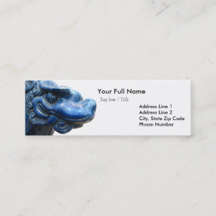 青いドラゴン- Nietzscheの引用文 スキニー名刺