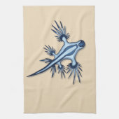 青いドラゴンNudibranch キッチンタオル (縦)