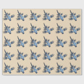 青いドラゴンNudibranch ラッピングペーパー (フラット)