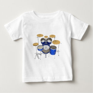 青いドラムキット: ベビーTシャツ