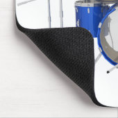 青いドラムキット: マウスパッド (コーナー)