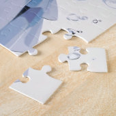 青いドレスに青い髪の人魚 ジグソーパズル (側面)