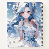 青いドレスに青い髪の人魚 ノートブック (裏面)