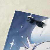 青いドレスに青い髪の人魚 ビーチタオル (インサイチュ)