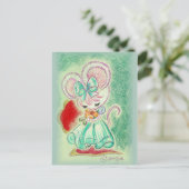 青いドレスのネズミ ポストカード (スタンド正面)