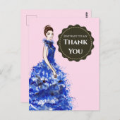 青いドレスの女性に感謝を伝えたいだけ ポストカード (正面/裏面)
