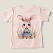 青いドレスを着た女の子のイースターウサギ (デザイン裏面)