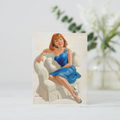 青いドレス ポストカード (スタンド正面)