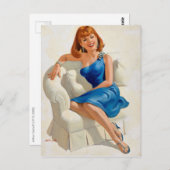 青いドレス ポストカード (正面/裏面)