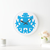 青いドレス ラージ壁時計 (ホーム)