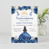 青いドレス 黒髪のプリンセスのキンセアニエラ 招待状 (スタンド正面)