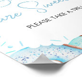 青いドーナツとおむつベビーは甘い ポスター (角)