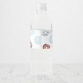 青いドーナツとおむつ赤ちゃんシャワー ペットボトルラベル (裏面)