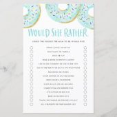 青いドーナツの彼女はむしろ赤ちゃんシャワーのゲーム (正面)