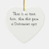 青いドーベルマン犬の目 セラミックオーナメント (裏面)