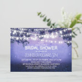 青いナイトライトブライダルシャワー招待状 招待状 (スタンド正面)
