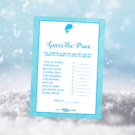 青いナウラルはPice赤ちゃんシャワーゲームを推測 招待状