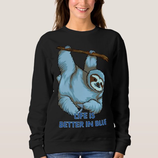 青いナマケモノの方が生きがいが好い スウェットシャツ (正面)