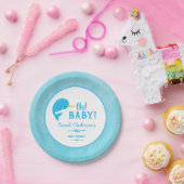 青いナルファールベイビーシャワー ペーパープレート (パーティー)