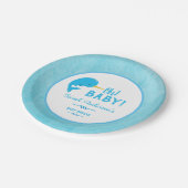青いナルファールベイビーシャワー ペーパープレート (アングル)