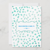 青いナルファールベイビーシャワー 招待状 (裏面)