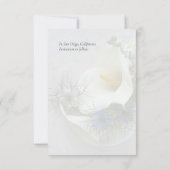 青いニゲラを持つカラのユリ セーブザデート (裏面)