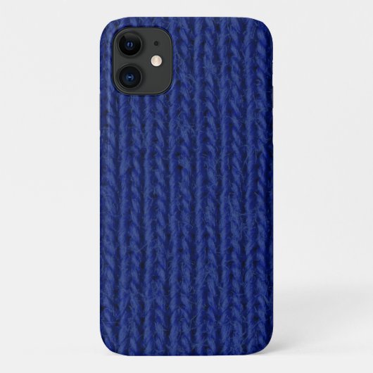 青いニットのウールのクローズアップ Case-Mate iPhoneケース (裏面)