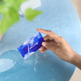 青いネオンの入れ墨 名刺