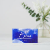 青いネオンブローズスクリプト 名刺 (スタンド正面)