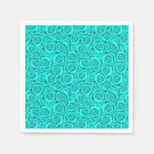 青いネオン スタンダードカクテルナプキン (正面)